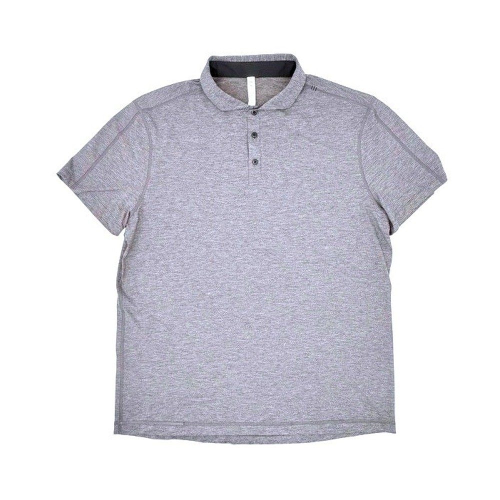 Lululemon Evolution Polo Shirt Men's XXL Gray Short Sleeve Golf Performance